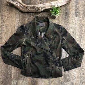 Marrakech Zaharia Scuba Camo Moto Suede Jacket